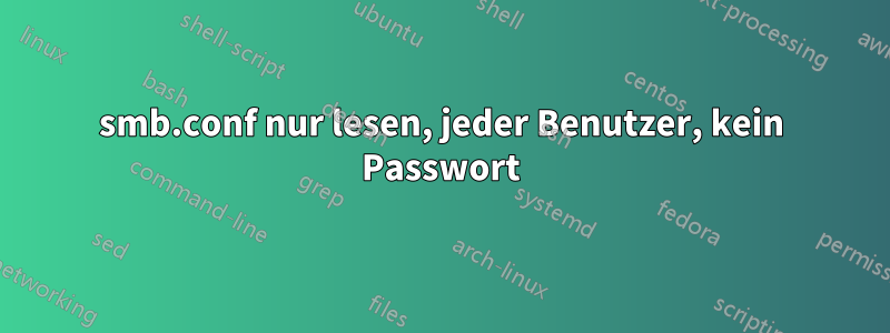 smb.conf nur lesen, jeder Benutzer, kein Passwort