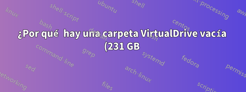 ¿Por qué hay una carpeta VirtualDrive vacía (231 GB) en la carpeta C:\ProgramFiles\Asus en mi computadora portátil Asus Strix?