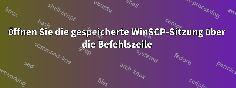 Öffnen Sie die gespeicherte WinSCP-Sitzung über die Befehlszeile