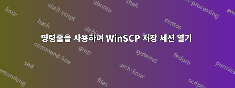 명령줄을 사용하여 WinSCP 저장 세션 열기