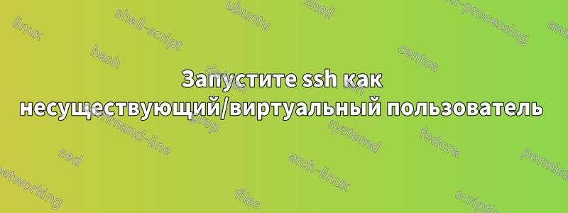 Запустите ssh как несуществующий/виртуальный пользователь