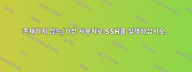 존재하지 않는/가상 사용자로 SSH를 실행하십시오.