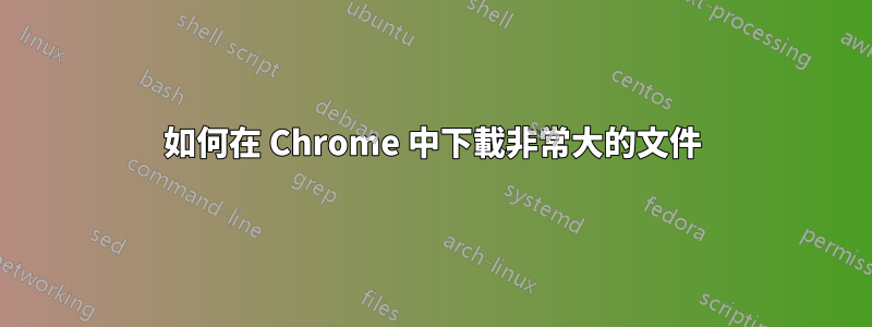 如何在 Chrome 中下載非常大的文件