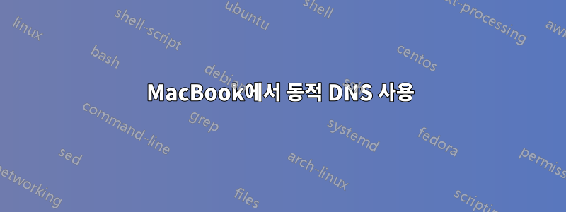 MacBook에서 동적 DNS 사용