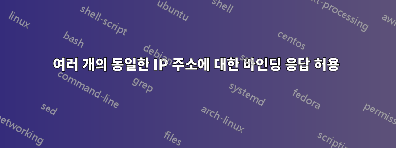 여러 개의 동일한 IP 주소에 대한 바인딩 응답 허용