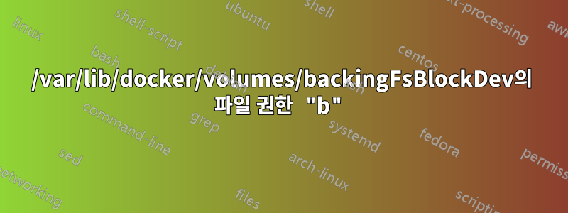 /var/lib/docker/volumes/backingFsBlockDev의 파일 권한 "b"