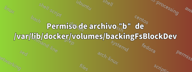 Permiso de archivo "b" de /var/lib/docker/volumes/backingFsBlockDev