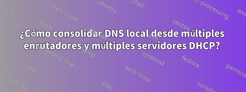 ¿Cómo consolidar DNS local desde múltiples enrutadores y múltiples servidores DHCP?