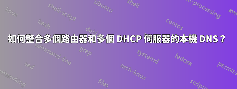 如何整合多個路由器和多個 DHCP 伺服器的本機 DNS？
