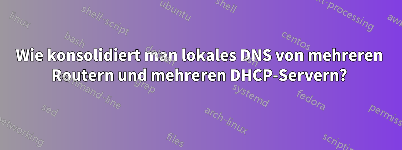 Wie konsolidiert man lokales DNS von mehreren Routern und mehreren DHCP-Servern?