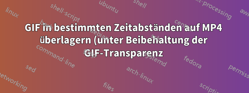 GIF in bestimmten Zeitabständen auf MP4 überlagern (unter Beibehaltung der GIF-Transparenz)