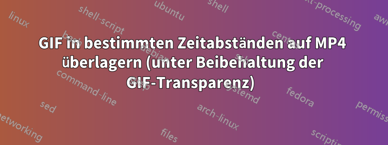 GIF in bestimmten Zeitabständen auf MP4 überlagern (unter Beibehaltung der GIF-Transparenz) 