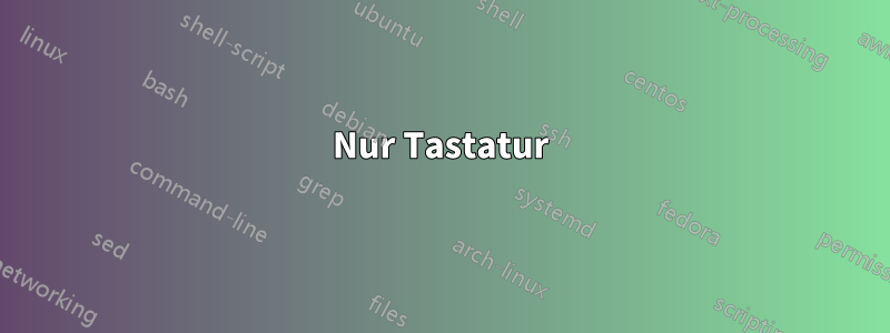 Nur Tastatur