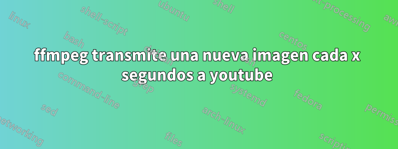 ffmpeg transmite una nueva imagen cada x segundos a youtube