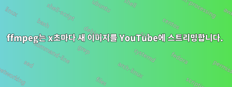 ffmpeg는 x초마다 새 이미지를 YouTube에 스트리밍합니다.
