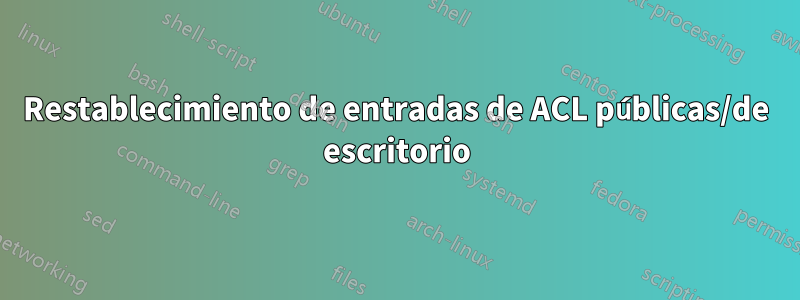 Restablecimiento de entradas de ACL públicas/de escritorio