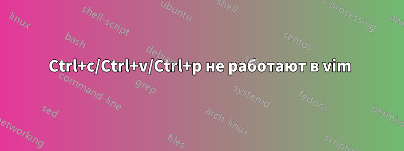 Ctrl+c/Ctrl+v/Ctrl+p не работают в vim