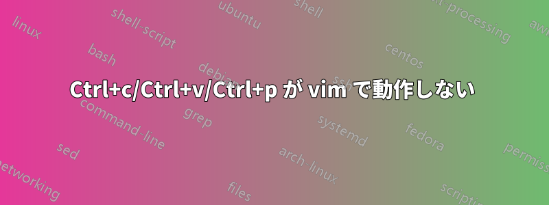 Ctrl+c/Ctrl+v/Ctrl+p が vim で動作しない