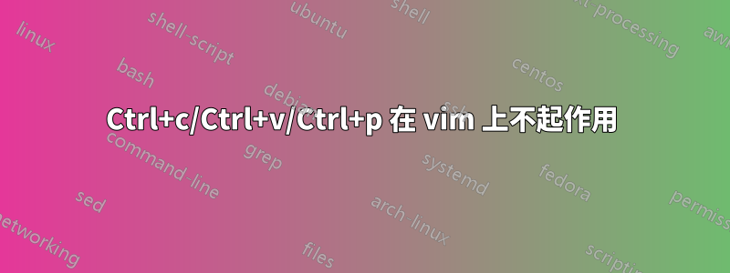 Ctrl+c/Ctrl+v/Ctrl+p 在 vi​​m 上不起作用