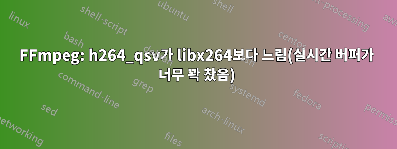 FFmpeg: h264_qsv가 libx264보다 느림(실시간 버퍼가 너무 꽉 찼음)