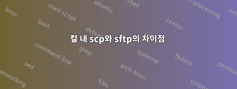 컬 내 scp와 sftp의 차이점