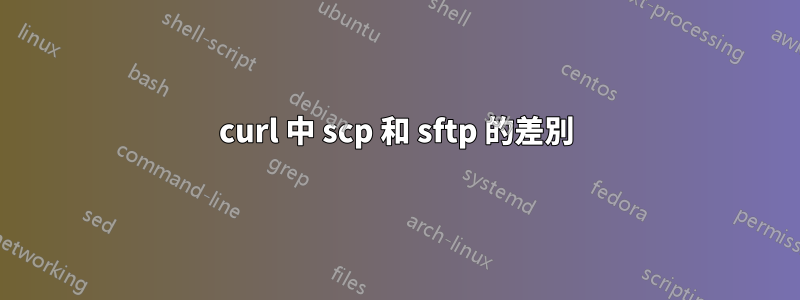 curl 中 scp 和 sftp 的差別