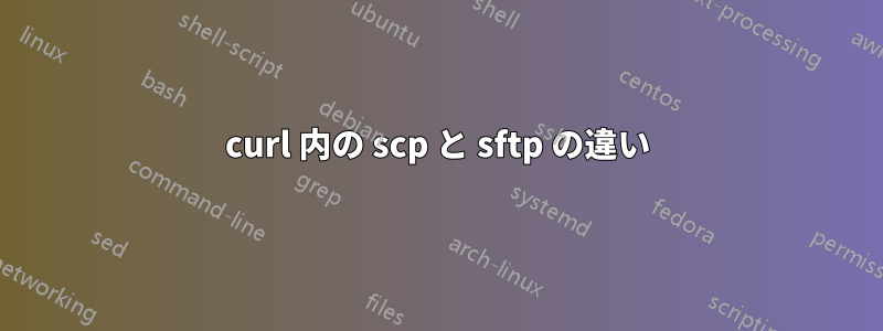 curl 内の scp と sftp の違い