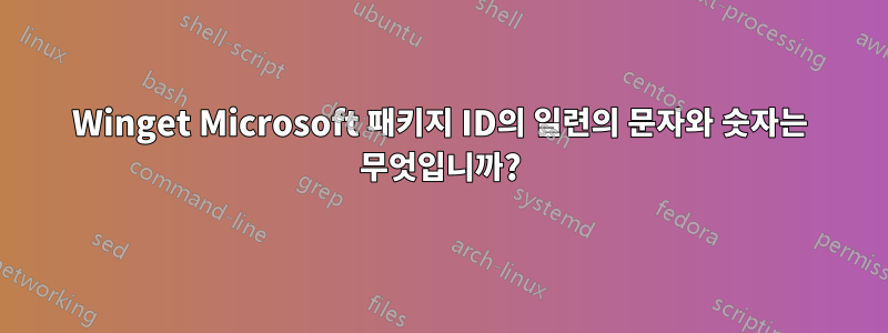 Winget Microsoft 패키지 ID의 일련의 문자와 숫자는 무엇입니까?