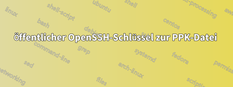 Öffentlicher OpenSSH-Schlüssel zur PPK-Datei