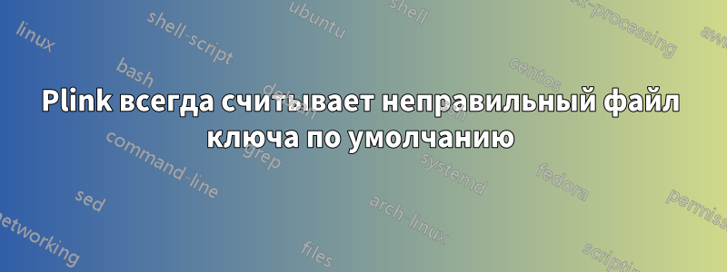 Plink всегда считывает неправильный файл ключа по умолчанию