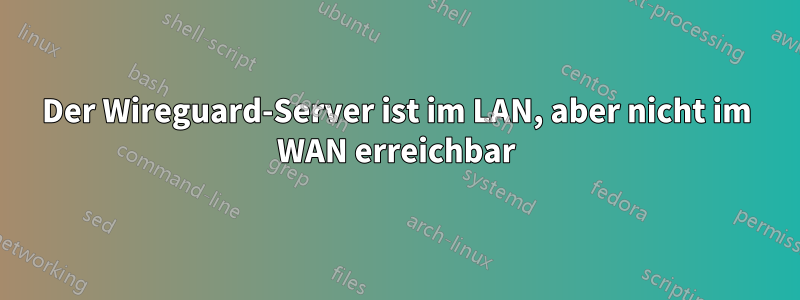 Der Wireguard-Server ist im LAN, aber nicht im WAN erreichbar