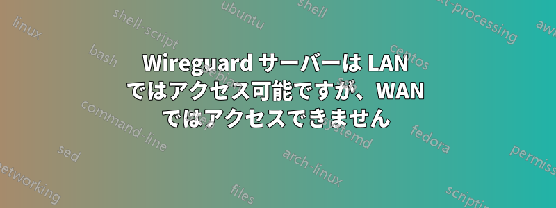 Wireguard サーバーは LAN ではアクセス可能ですが、WAN ではアクセスできません