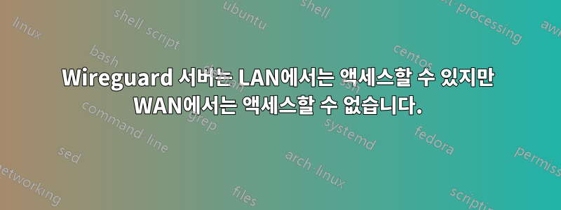 Wireguard 서버는 LAN에서는 액세스할 수 있지만 WAN에서는 액세스할 수 없습니다.