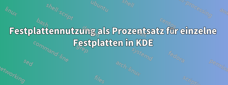 Festplattennutzung als Prozentsatz für einzelne Festplatten in KDE