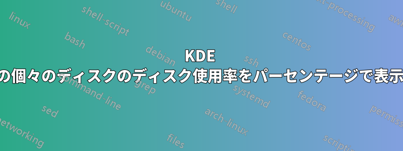 KDE の個々のディスクのディスク使用率をパーセンテージで表示