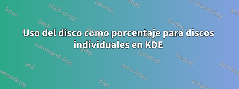 Uso del disco como porcentaje para discos individuales en KDE