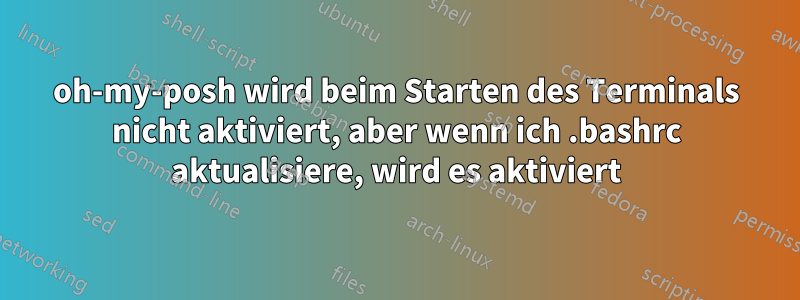 oh-my-posh wird beim Starten des Terminals nicht aktiviert, aber wenn ich .bashrc aktualisiere, wird es aktiviert