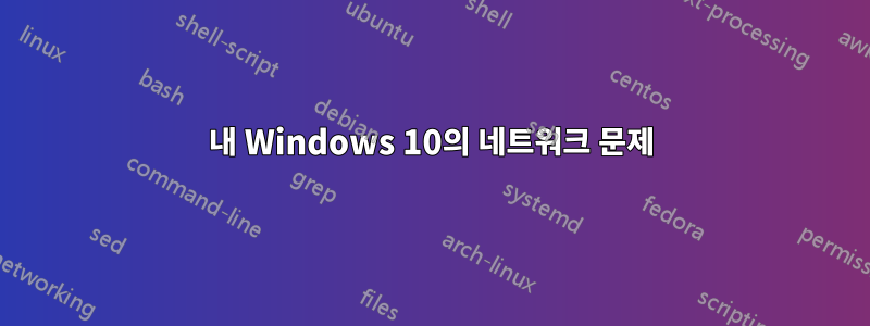 내 Windows 10의 네트워크 문제