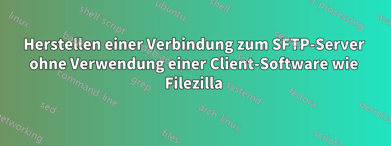 Herstellen einer Verbindung zum SFTP-Server ohne Verwendung einer Client-Software wie Filezilla