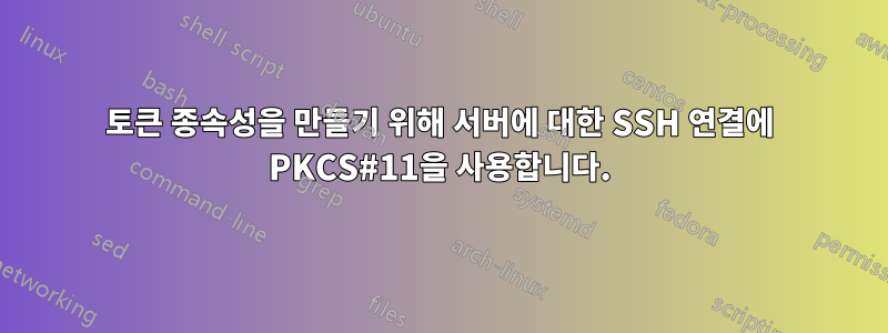 토큰 종속성을 만들기 위해 서버에 대한 SSH 연결에 PKCS#11을 사용합니다.