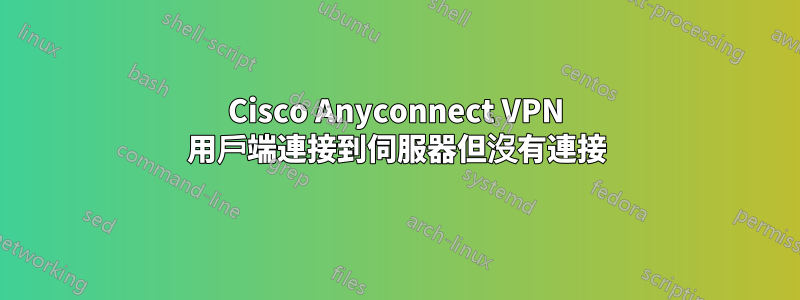 Cisco Anyconnect VPN 用戶端連接到伺服器但沒有連接