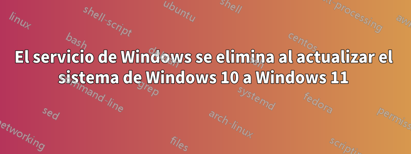 El servicio de Windows se elimina al actualizar el sistema de Windows 10 a Windows 11