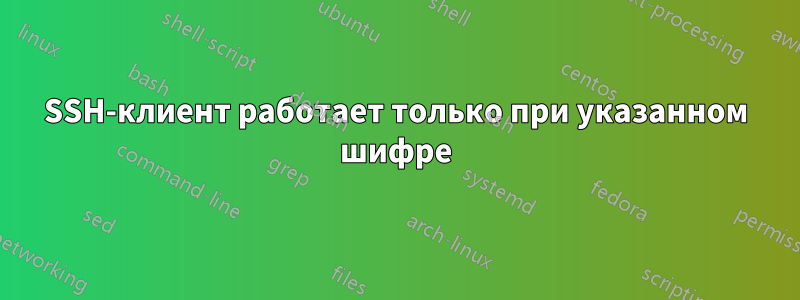 SSH-клиент работает только при указанном шифре