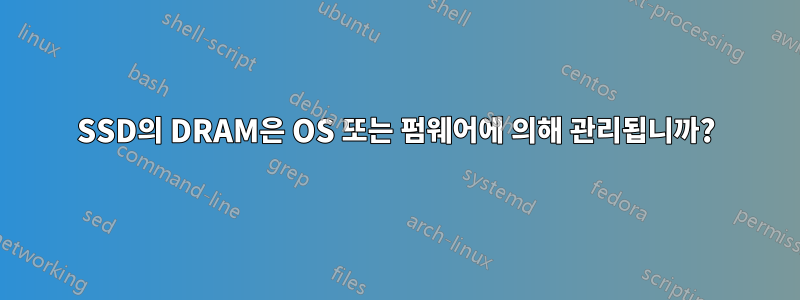 SSD의 DRAM은 OS 또는 펌웨어에 의해 관리됩니까?