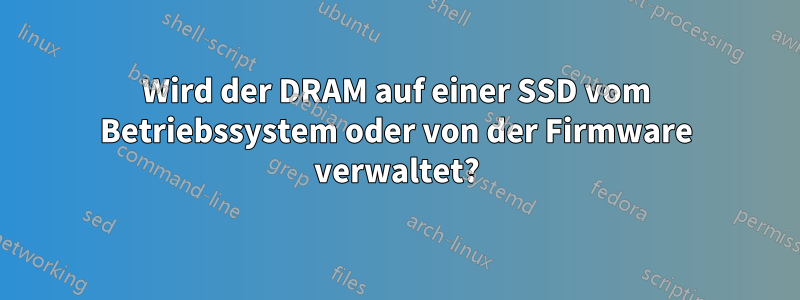 Wird der DRAM auf einer SSD vom Betriebssystem oder von der Firmware verwaltet?