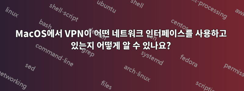 MacOS에서 VPN이 어떤 네트워크 인터페이스를 사용하고 있는지 어떻게 알 수 있나요?