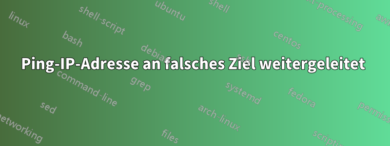 Ping-IP-Adresse an falsches Ziel weitergeleitet