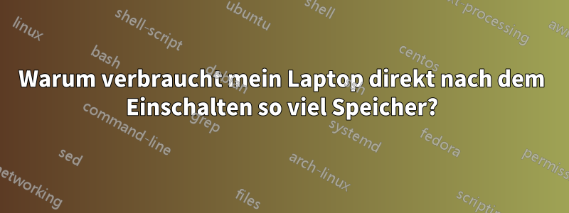 Warum verbraucht mein Laptop direkt nach dem Einschalten so viel Speicher?