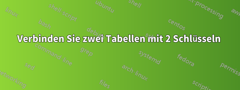 Verbinden Sie zwei Tabellen mit 2 Schlüsseln