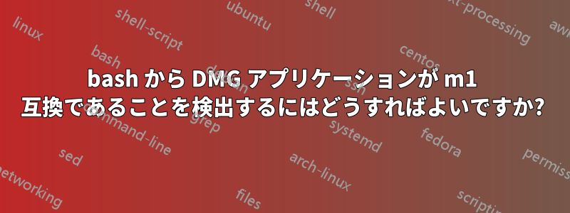 bash から DMG アプリケーションが m1 互換であることを検出するにはどうすればよいですか?